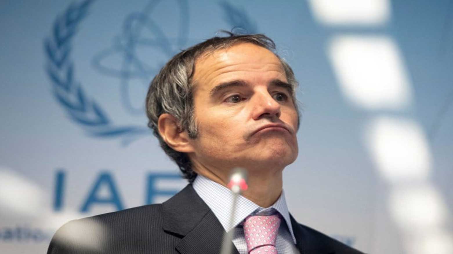 Rafael Grossi, the DG of the IAEA, holds a press conference at the agency's headquarters in Vienna, March 1, 2021. (Photo: AFP)