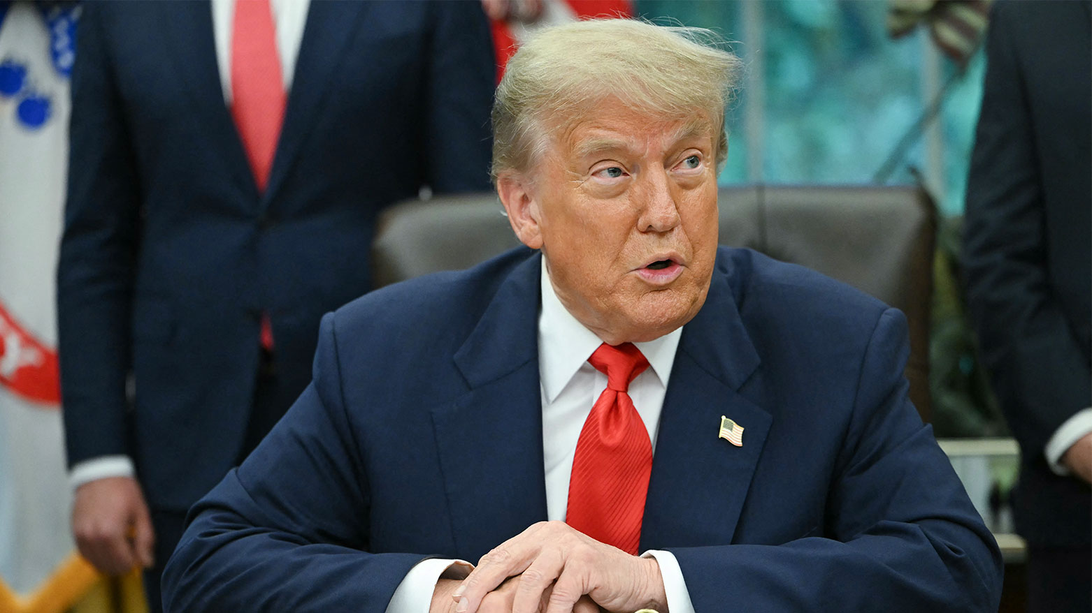 US President Donald Trump speaks as during a meeting with Democratic Republic of the Congo Foreign Minister Thérèse Kayikwamba Wagner and Rwandan Foreign Minister Olivier Nduhungirehe, June 27, 2025. (Photo: AFP)