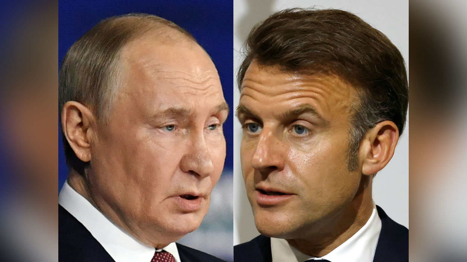 ماكرون يدعو بوتين لوقف إطلاق النار في أوكرانيا