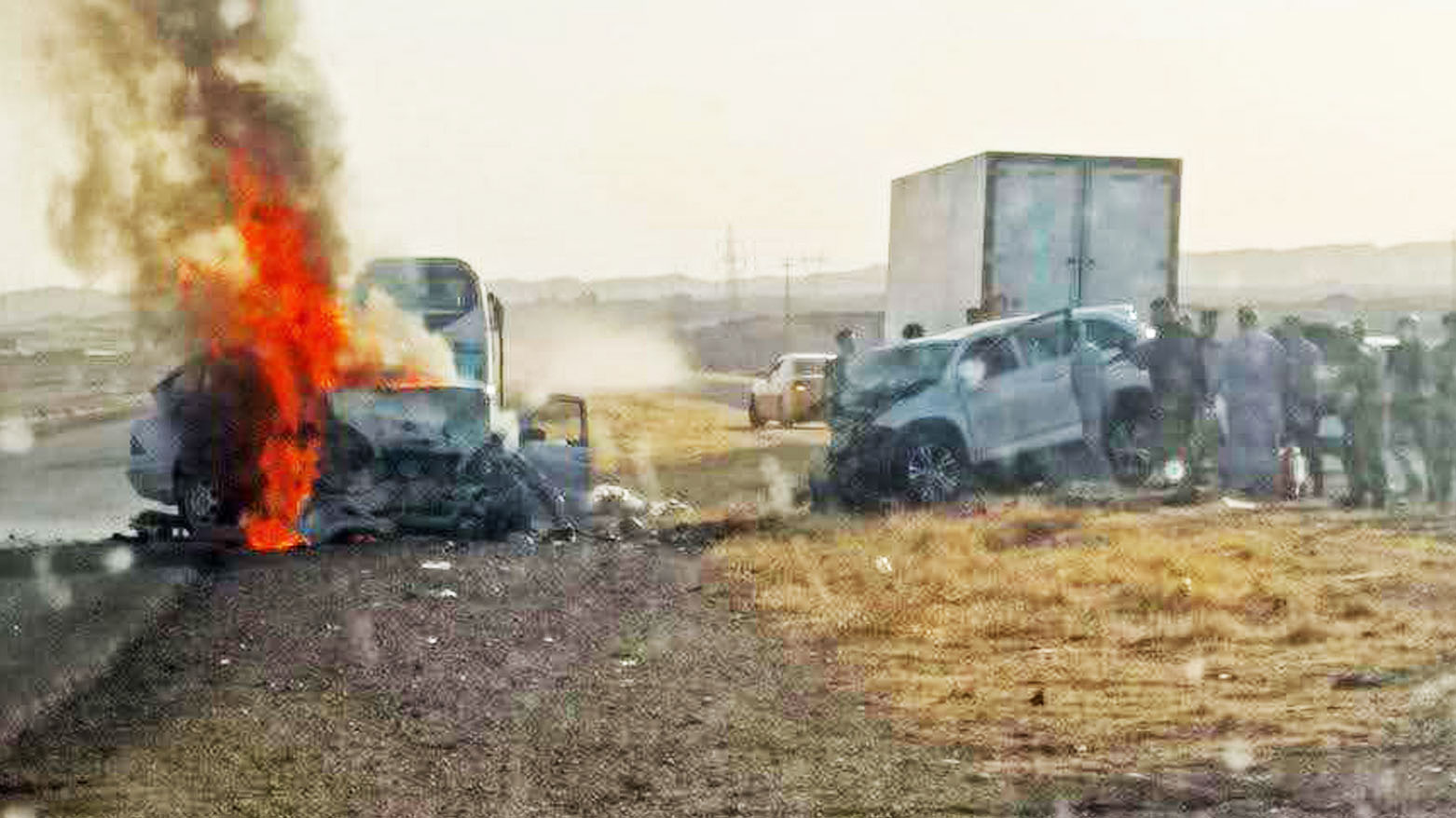 صورة للحادث بعدسة مراسل كوردستان 24