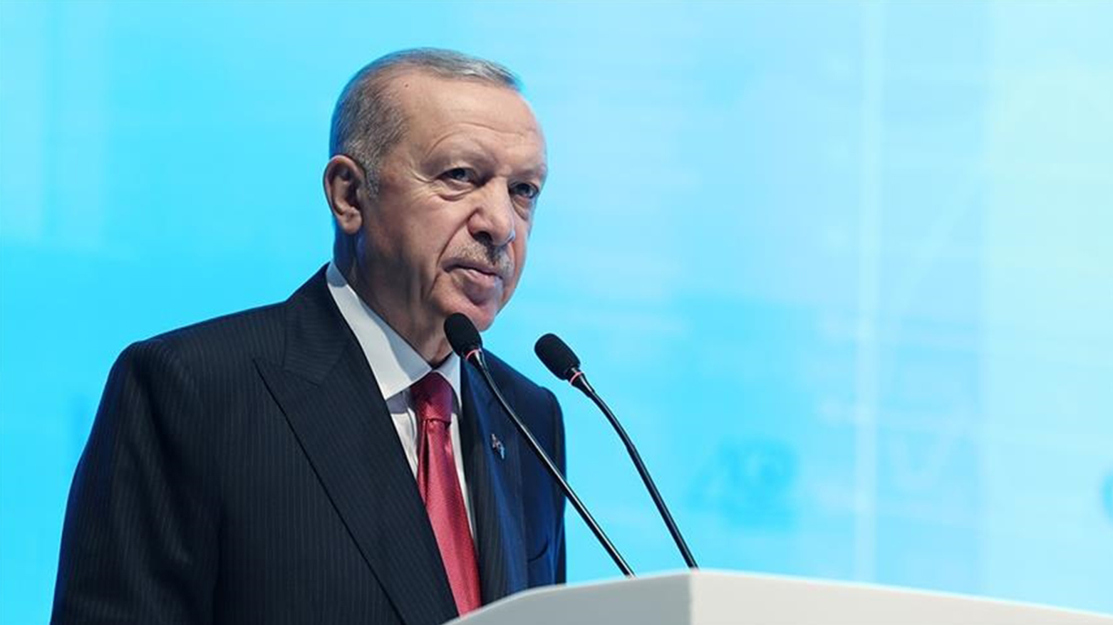 Turkish President Recep Tayyip Erdogan, during his address at the 17th summit of the Economic Cooperation Organization (ECO) in Azerbaijan's city of Khankendi, Jul. 4, 2025. (Photo:AFP)