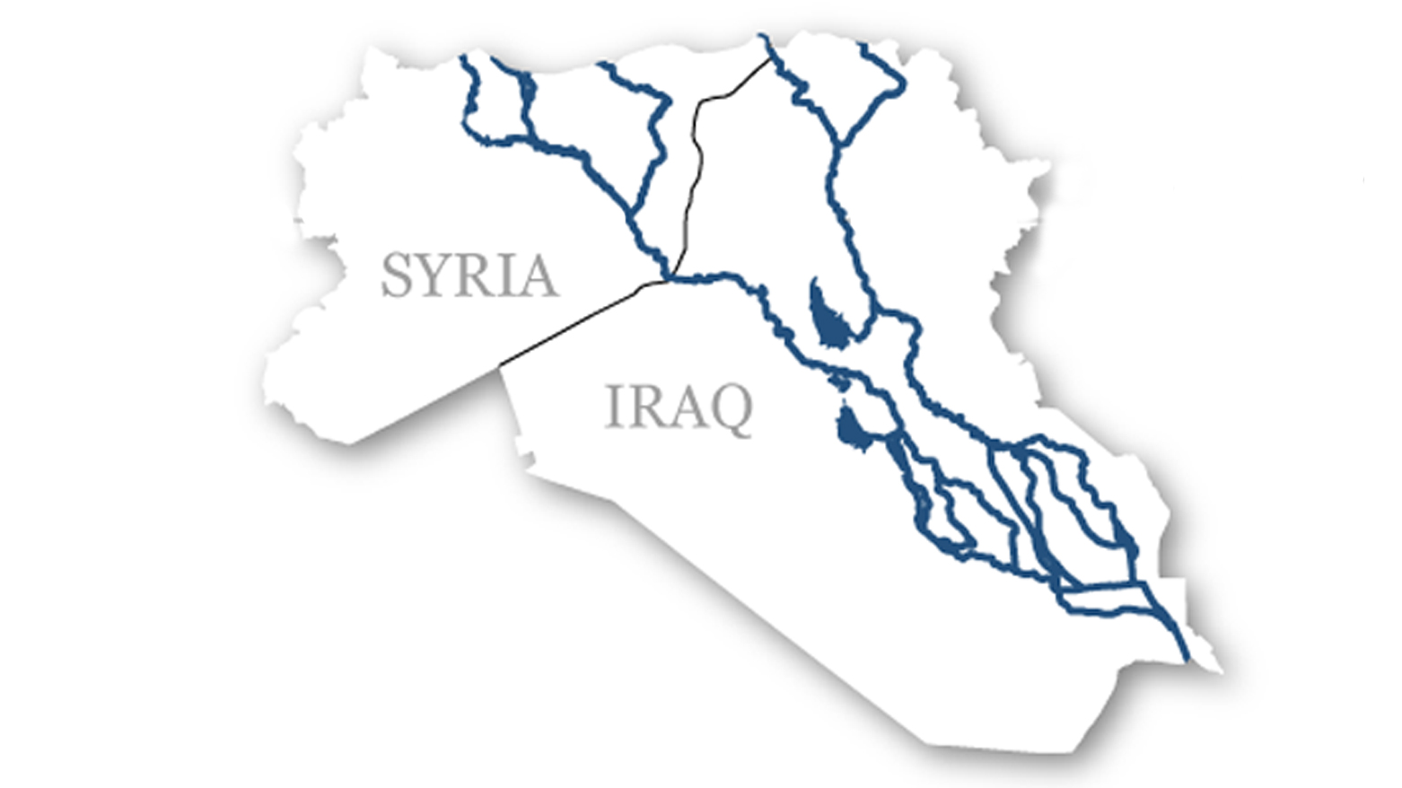 A picture showing the course of the Euphrates River and its entry points into Iraq from Türkiye and Syria. (Photo: Social Media)