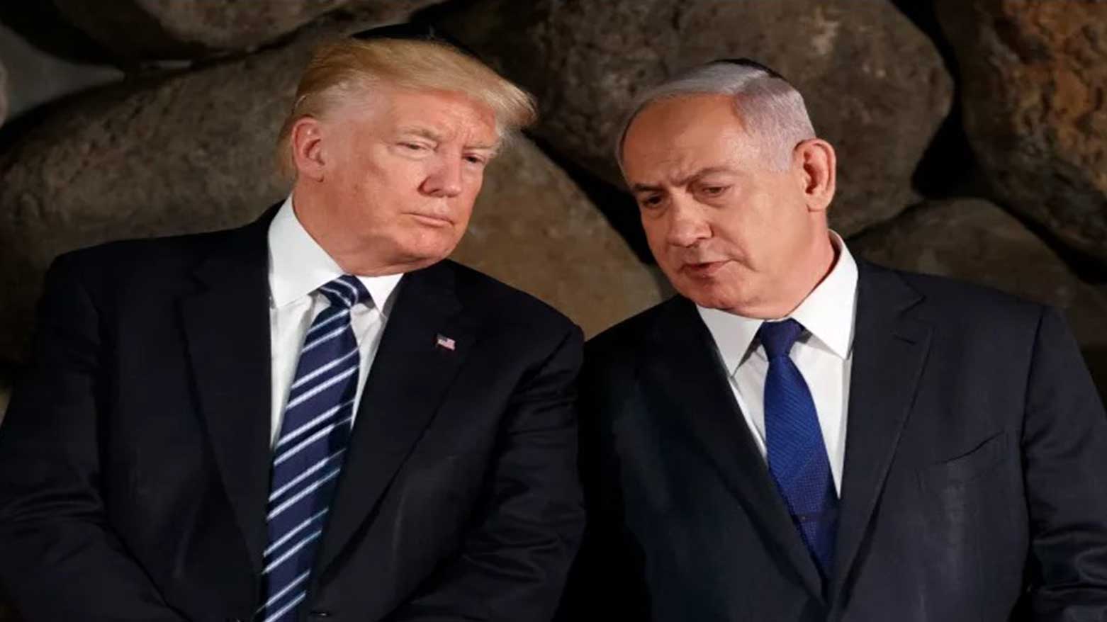 US President Donald Trump sits with Israeli PM Benjamin Netanyahu during a ceremony in Jerusalem on May 23, 2017. (Photo: AP)