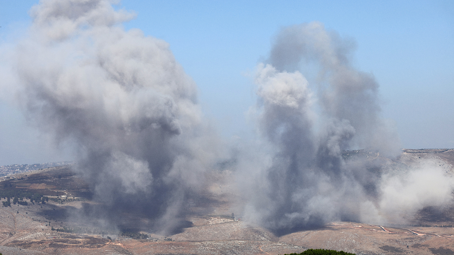 Smoke rises after Israeli airstrikes near Nabatieh in southern Lebanon on June 27, 2025. (Photo: AFP)