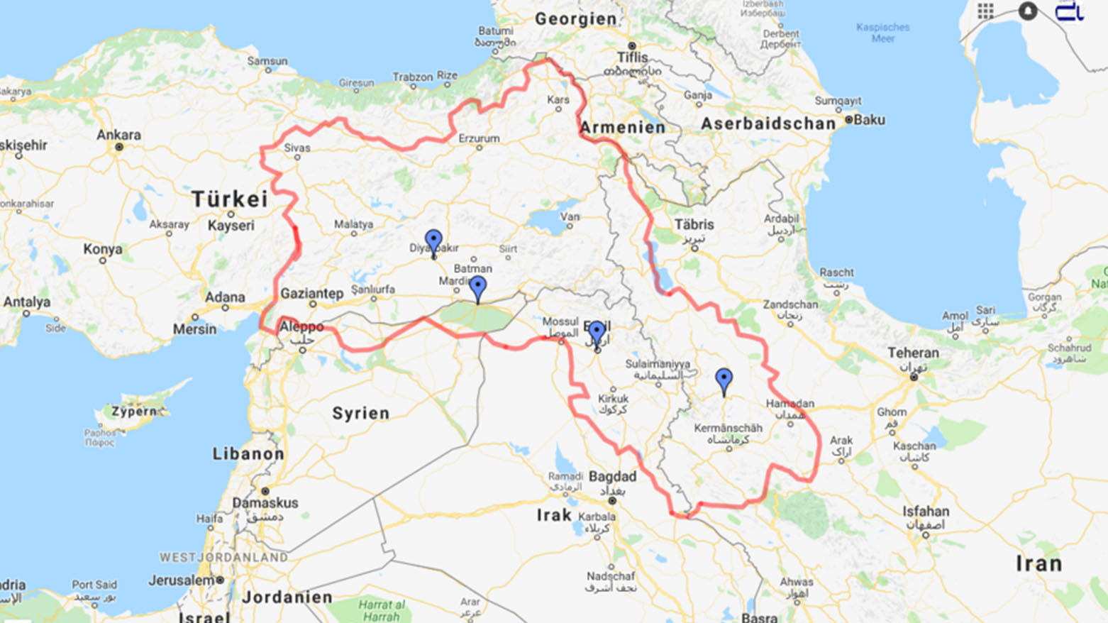 خارطة الشرق الأوسط الجديد و أمنيات الشعب الكوردي