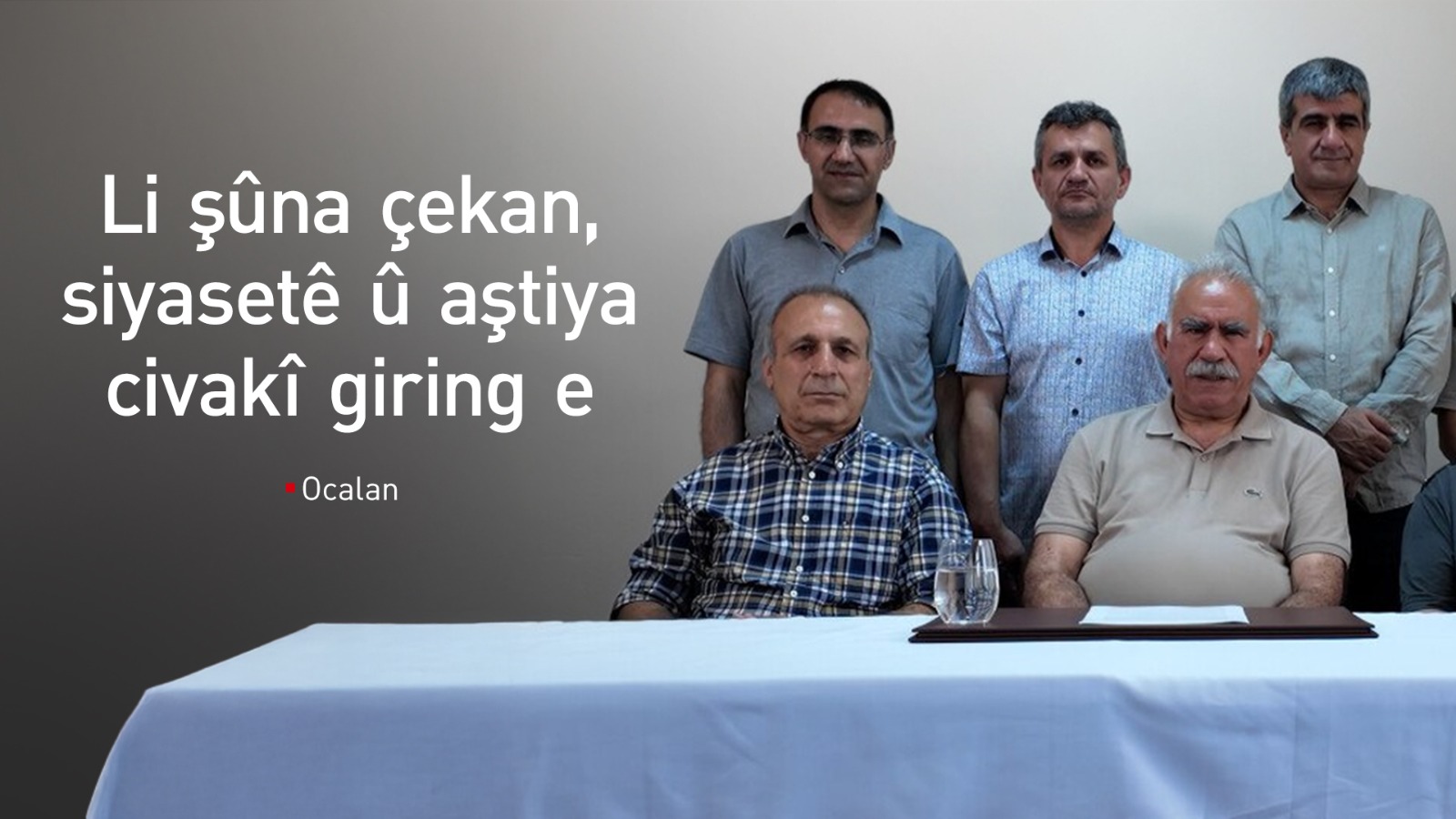 Nûtirîn wêneyê Abdullah Ocalan, ji Firat Newsê hatiye wergirtin