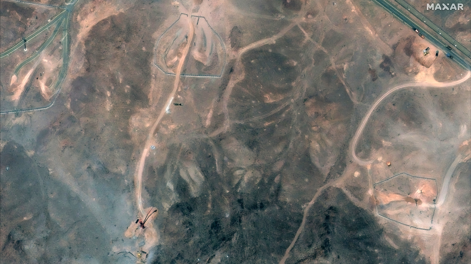 Satellite image shows activity at Fordow enrichment site near Qom, July 1, 2025. (Photo: Maxar/AFP)