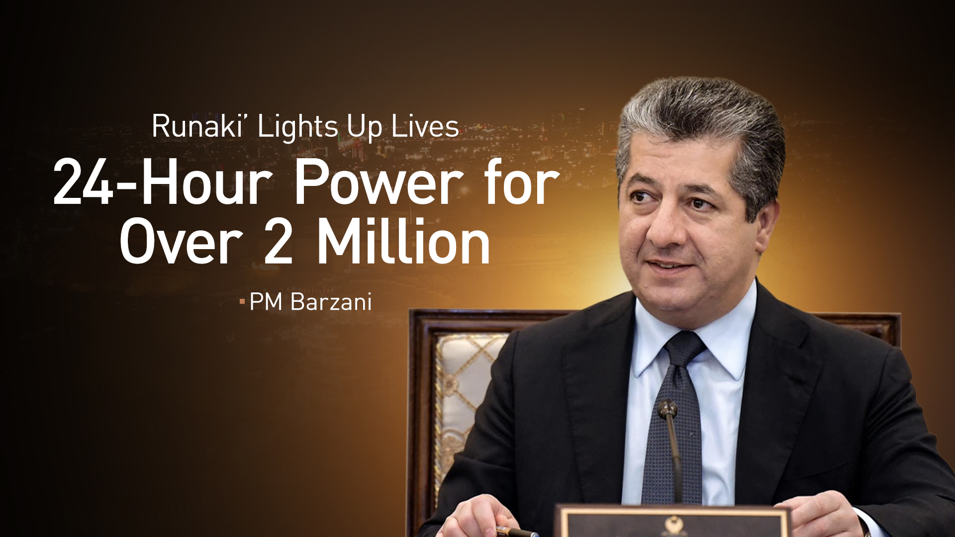 Kurdistan Region's Prime Minister Masrour Barzani. (Photo: Kurdistan24)
