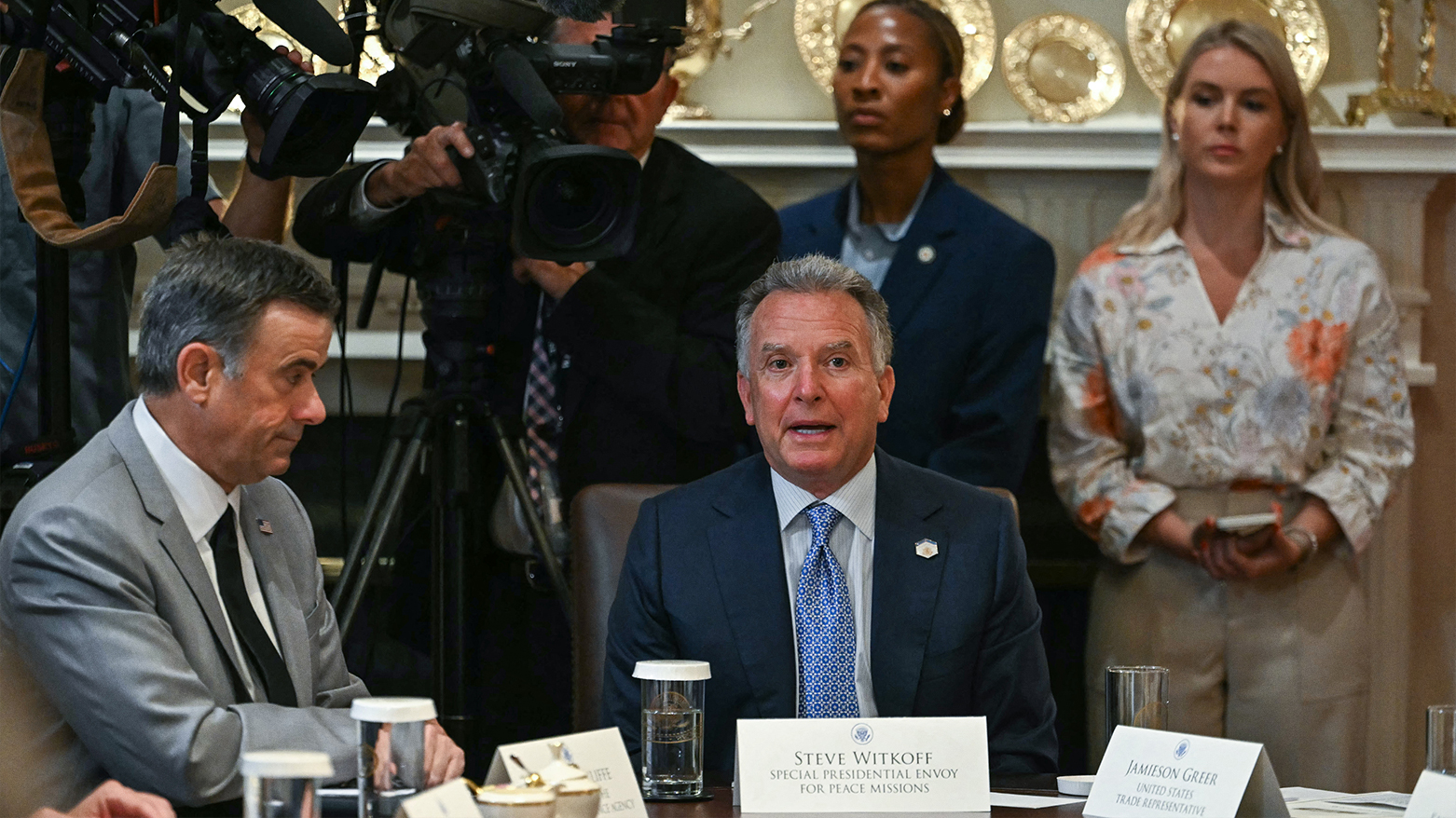 US Special Envoy to the Middle East Steve Witkoff (C) speaks during a cabinet meeting, Washington, DC, on July 8. (Photo: AFP)