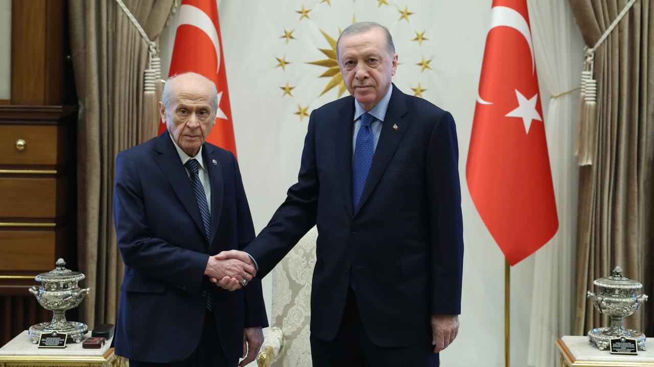 Devlet Bahçeli ve Recep Tayyip Erdoğan (FOTO-TRT)