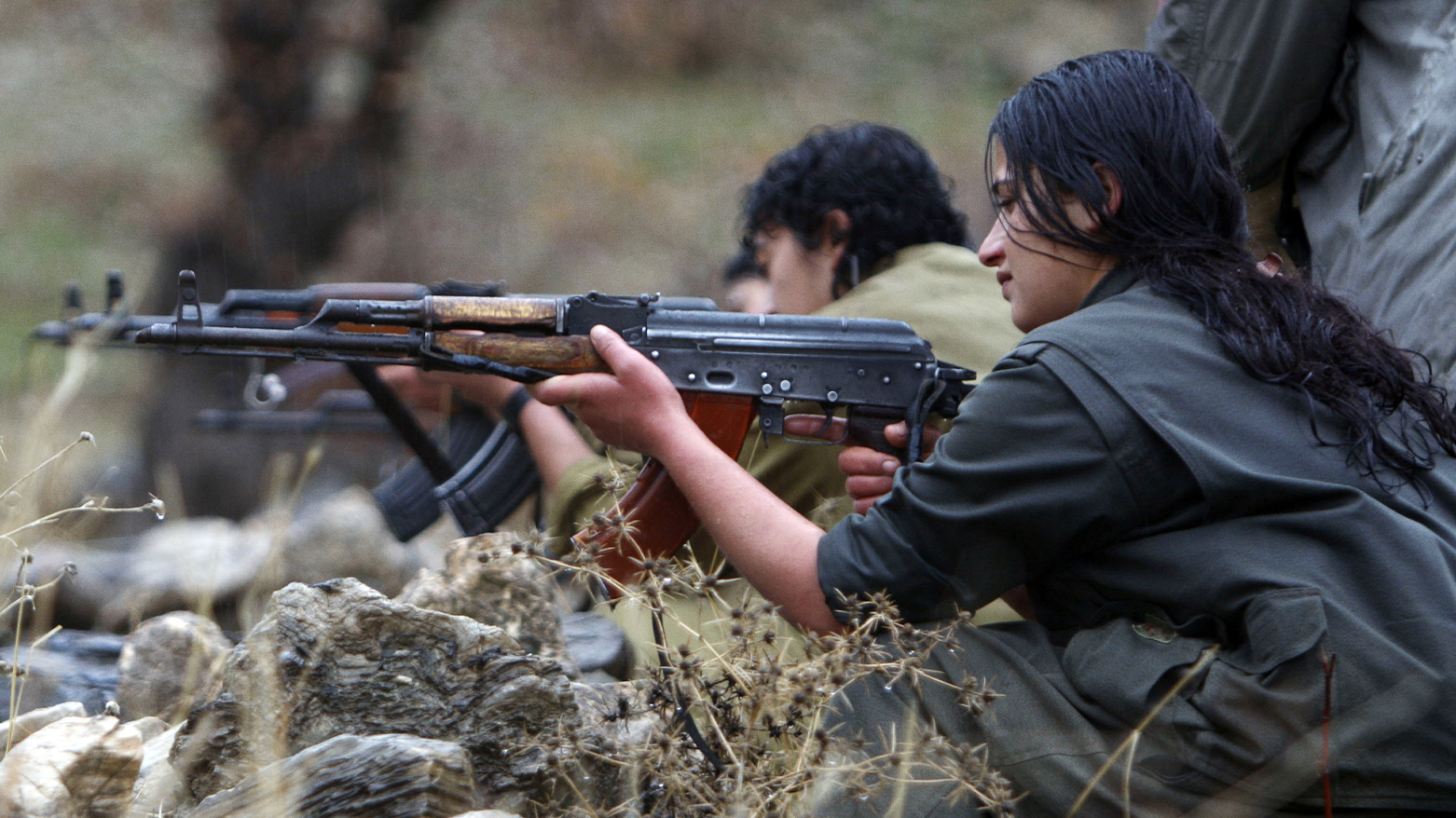 A member of PKK is shown training in this photo. (Photo: AP)