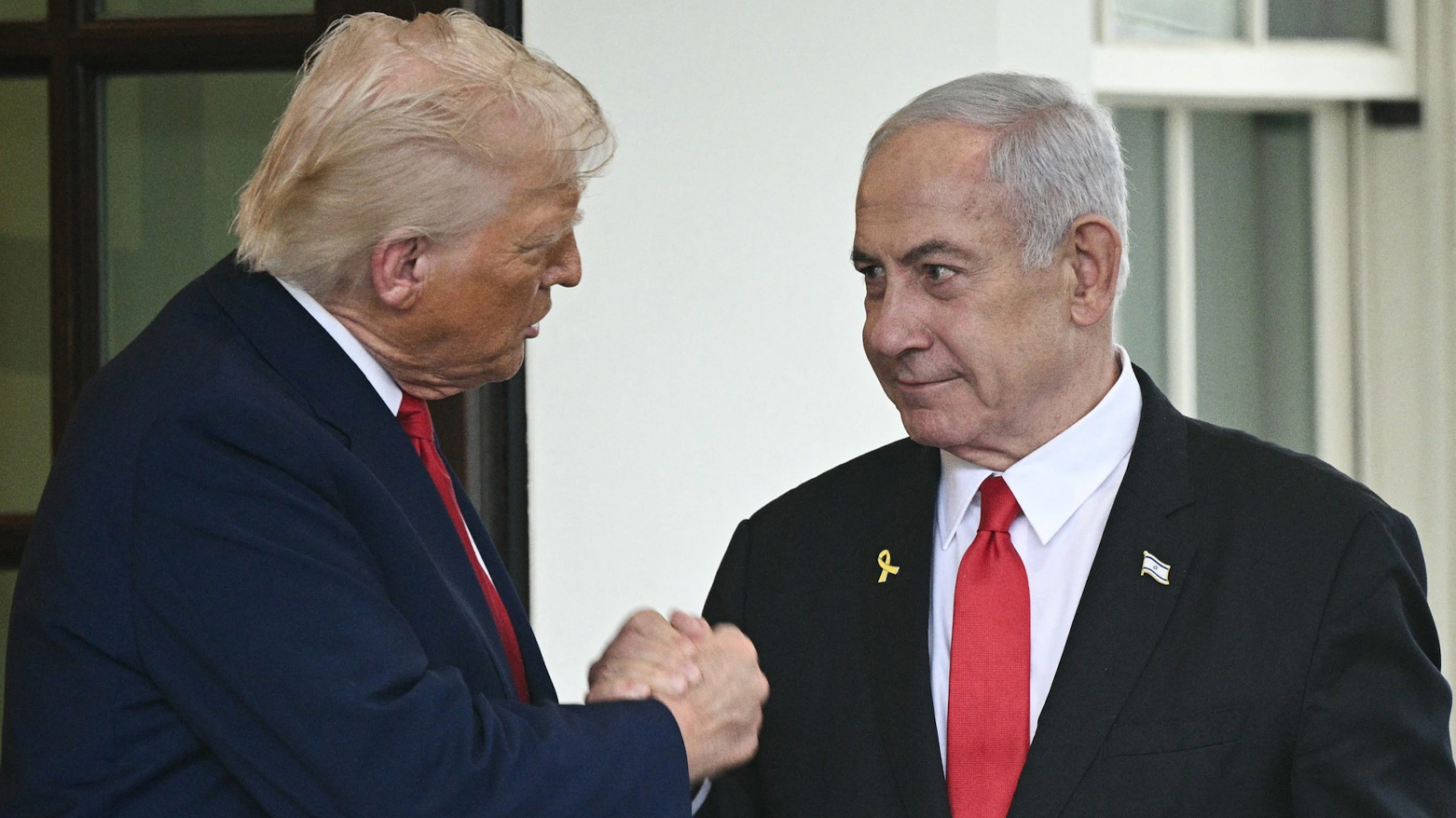 US President Donald Trump shakes hands with Israeli Prime Minister Benjamin Netanyahu. (Photo: AFP)