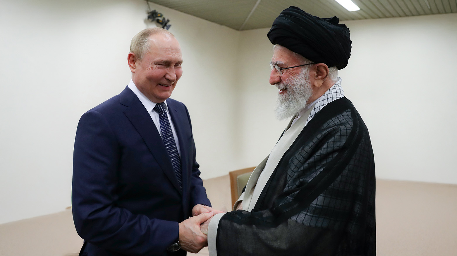 Russian President Vladimir Putin meeting with Iran's Supreme Leader Ayatollah Khamenei in 2022. (Photo: Iranian Media)