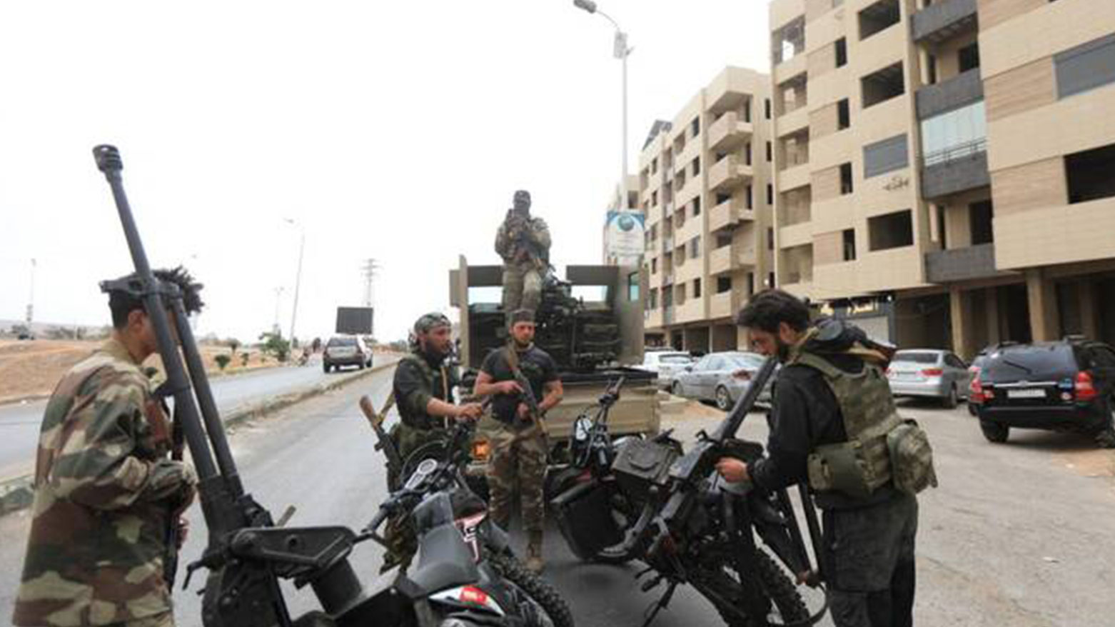 Members of Syria’s security forces deploy in an area near the Syrian capital Damascus. (Photo: AFP)