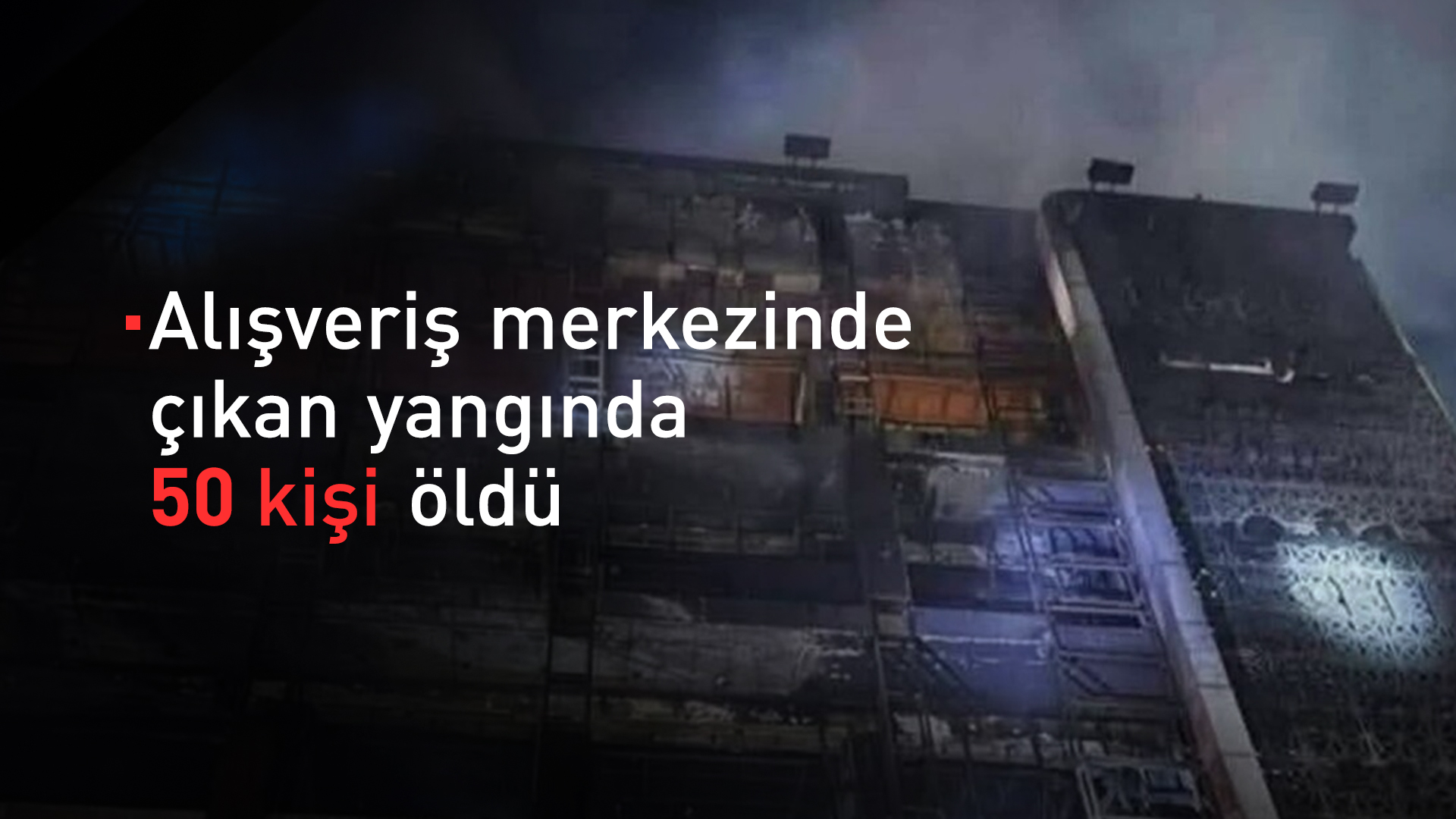 Irak'taki bir AVM'de yangın: Onlarca ölü