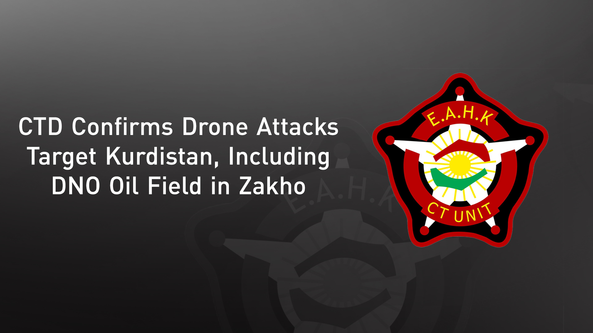 Kurdistan Region's Directorate General of Counter-Terrorism (CTD) logo. (Graphic: Kurdistan24)