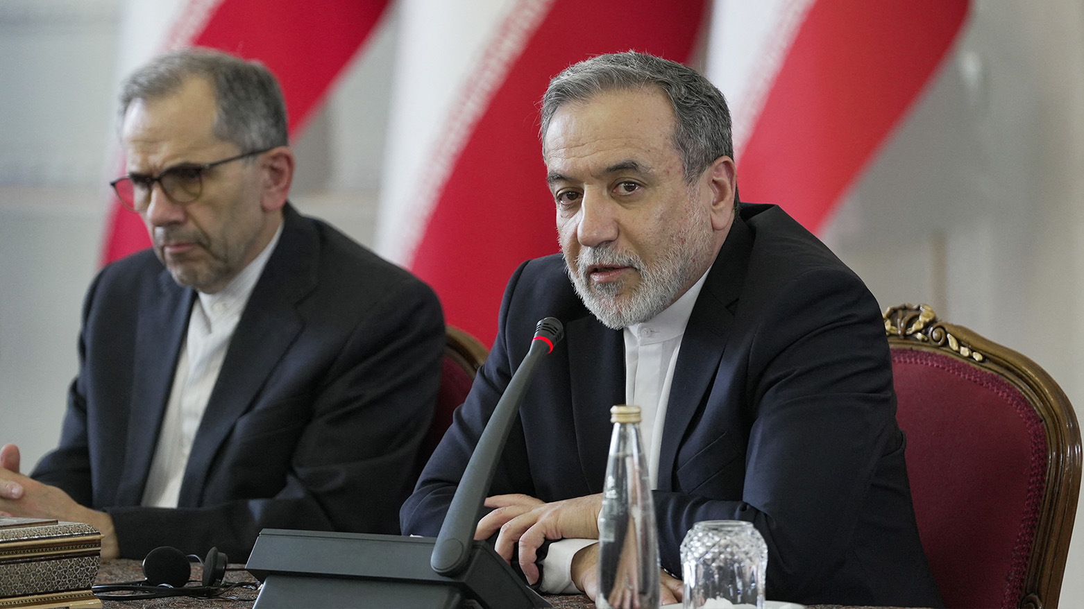 Iran's Ministry of Foreign Affairs shows Foreign Minister Abbas Araghchi (R) meeting with ambassadors and diplomatic representatives in Tehran on July 12, 2025. (Photo: AFP)