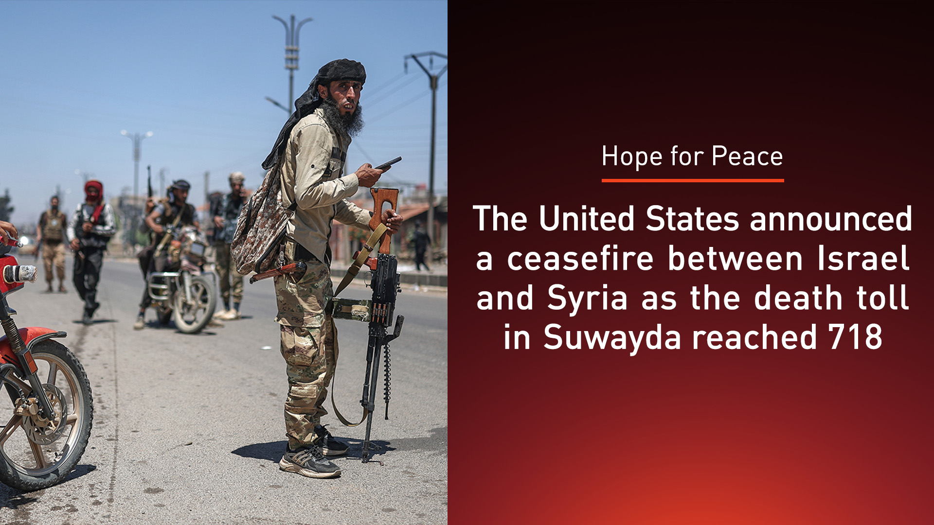Tribal and bedouin fighters in Syria's southern Sweida governorate as they mobilise amid clashes with Druze gunmen.(Graphic: Designed by Kurdistan24)