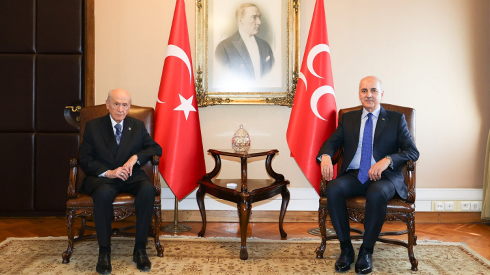 TBMM Başkanı Kurtulmuş, Devlet Bahçeli'yi ziyaret etti