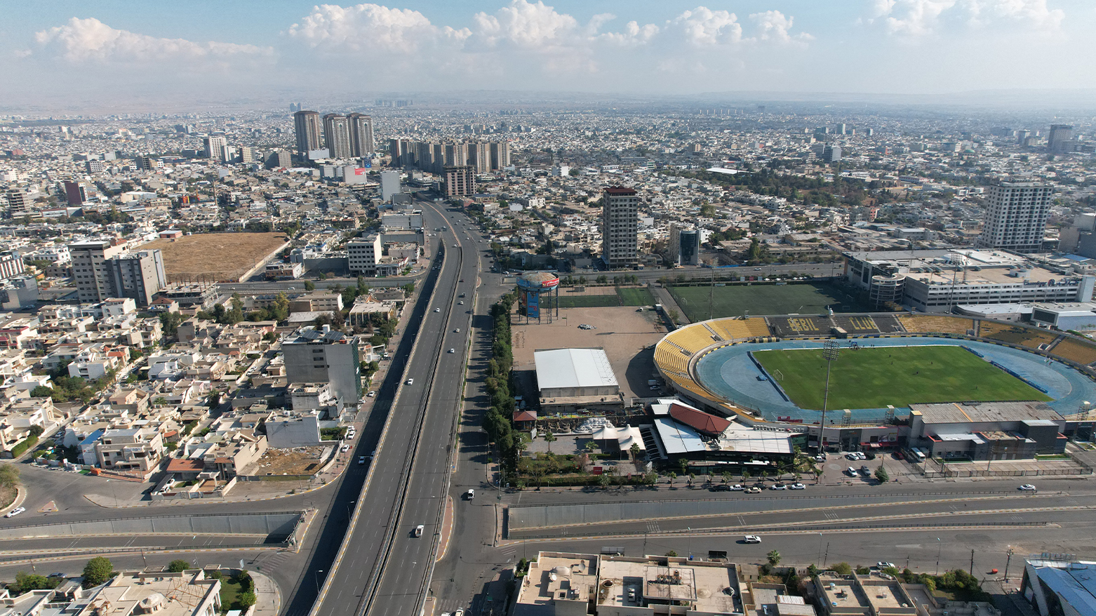 An aerial view of Kurdistan Region's capital city of Erbil. (Photo: Kurdistan24)
