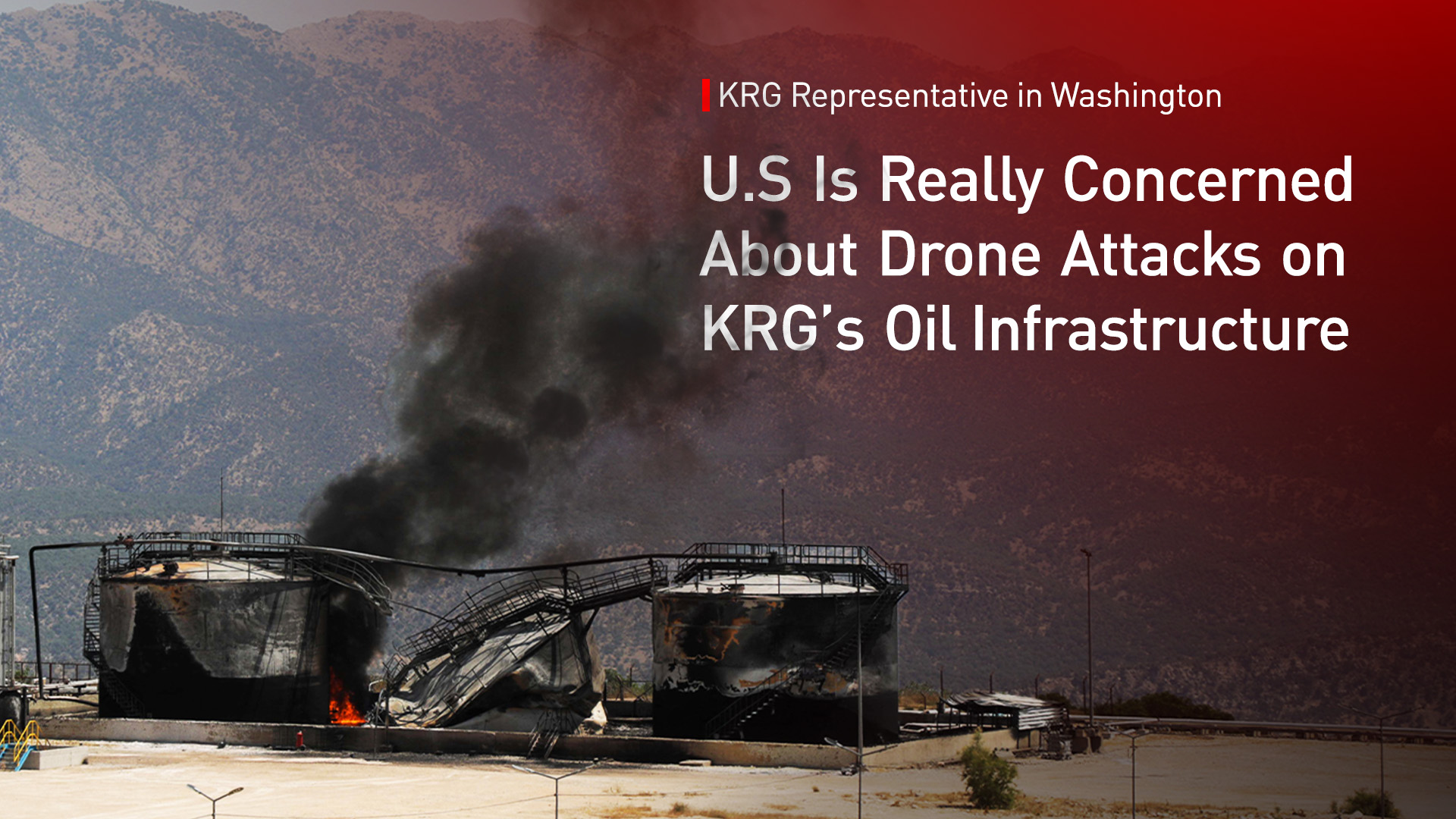 A view of the aftermath of a drone attack on one of Kurdistan Region's oil fields. (Photo: Kurdistan24)