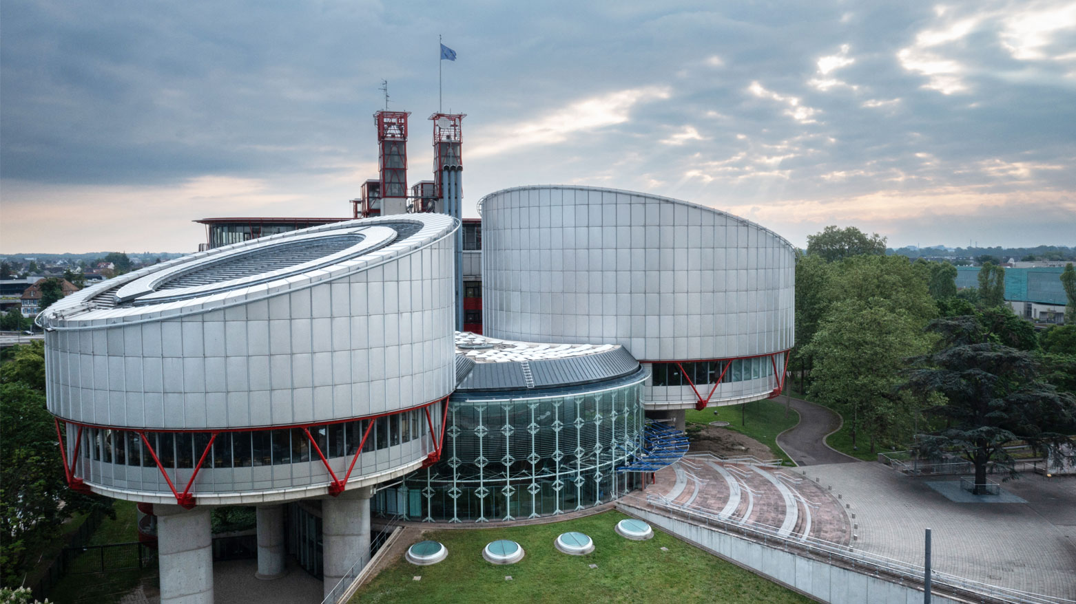 مبنى المحكمة الأوروبية لحقوق الإنسان في ستراسبورغ شرقي فرنسا (فرانس برس)