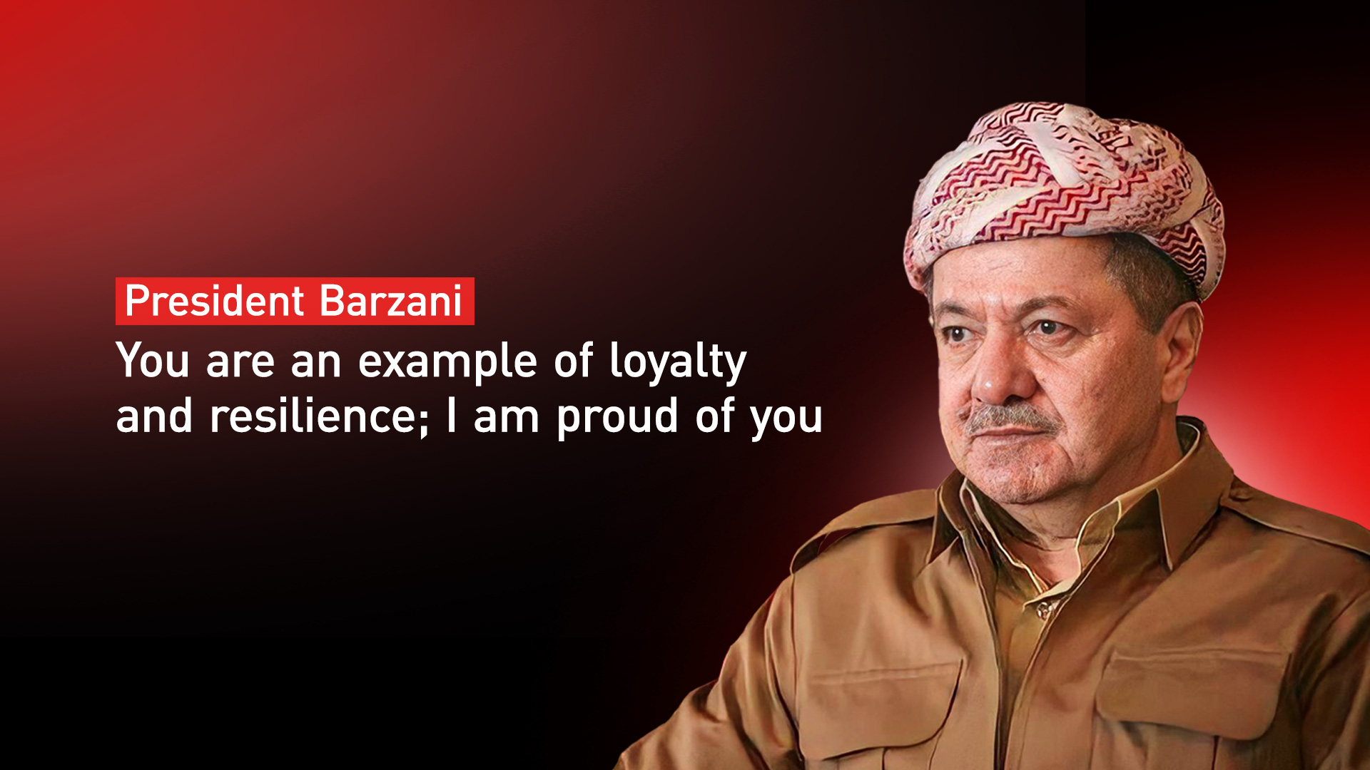 President Masoud Barzani. (Photo: Designed by Kurdistan24)