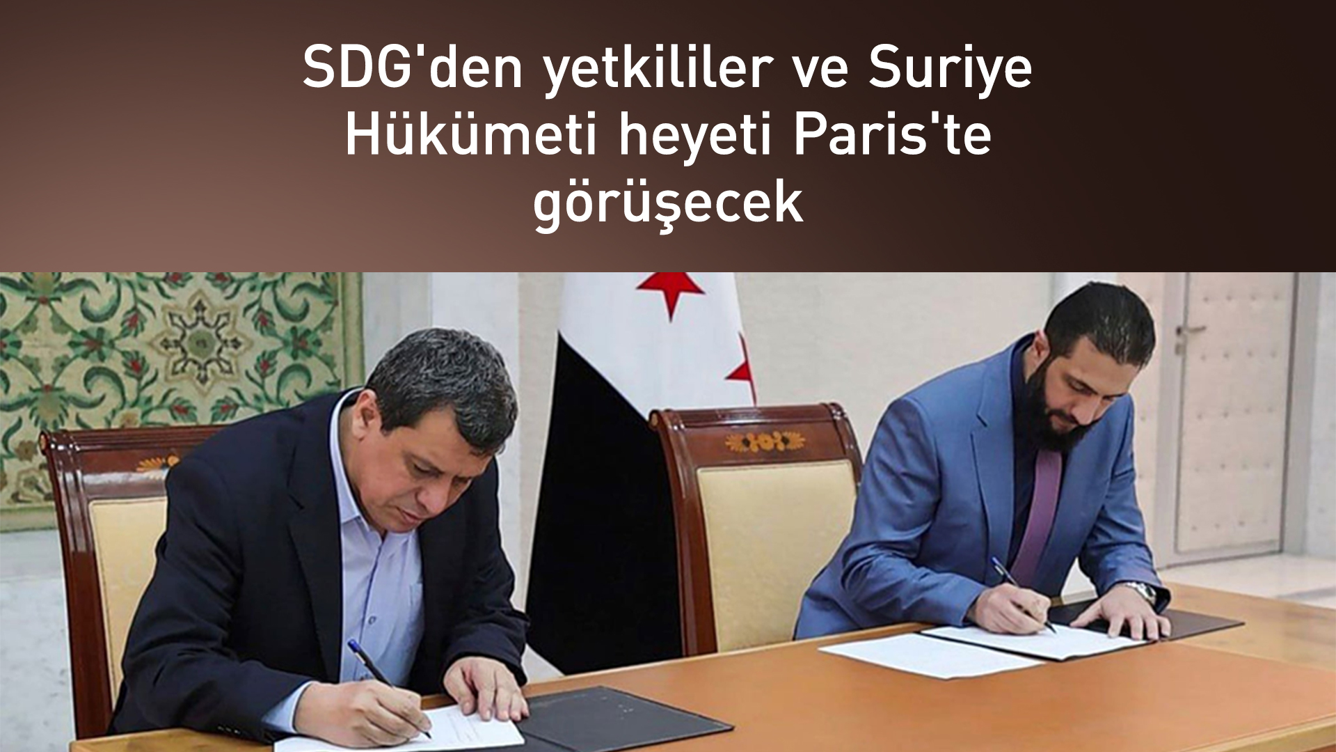 SDG ve Suriye Hükümeti Paris'te görüşecek