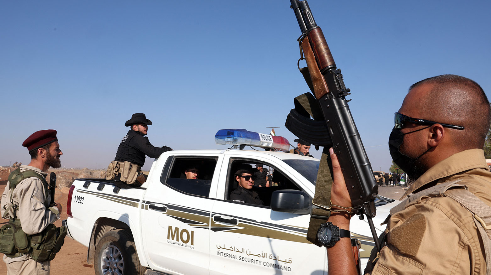 Syrian government security deploy in Busra al-Harir in Syria's southern Daraa province on July 21, 2025. (Photo: AFP)