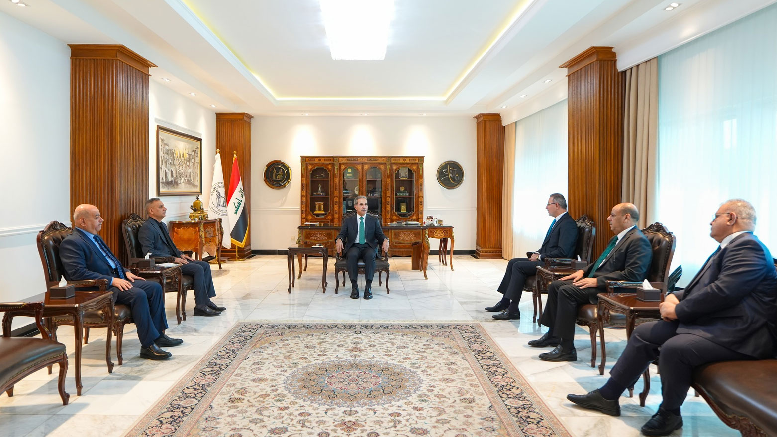 Judge Faiq Zidan, President of Iraq’s Supreme Judicial Council, meets with council members. (Iraqi Media)