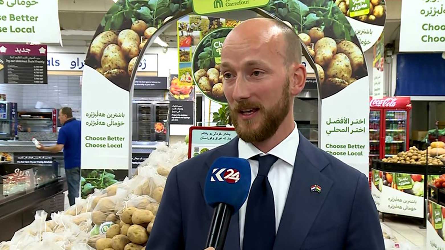 The Dutch Consul General in Erbil, Adriaan IJsselstein, speaking to Kurdistan24, July 27, 2025. (Photo: Kurdistan24)