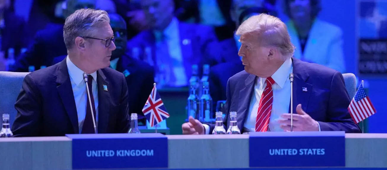 کێیەر ستارمەر، سەرۆک وەزیرانی بەریتانیا و دۆناڵد ترەمپ، سەرۆکی ئەمەریکا