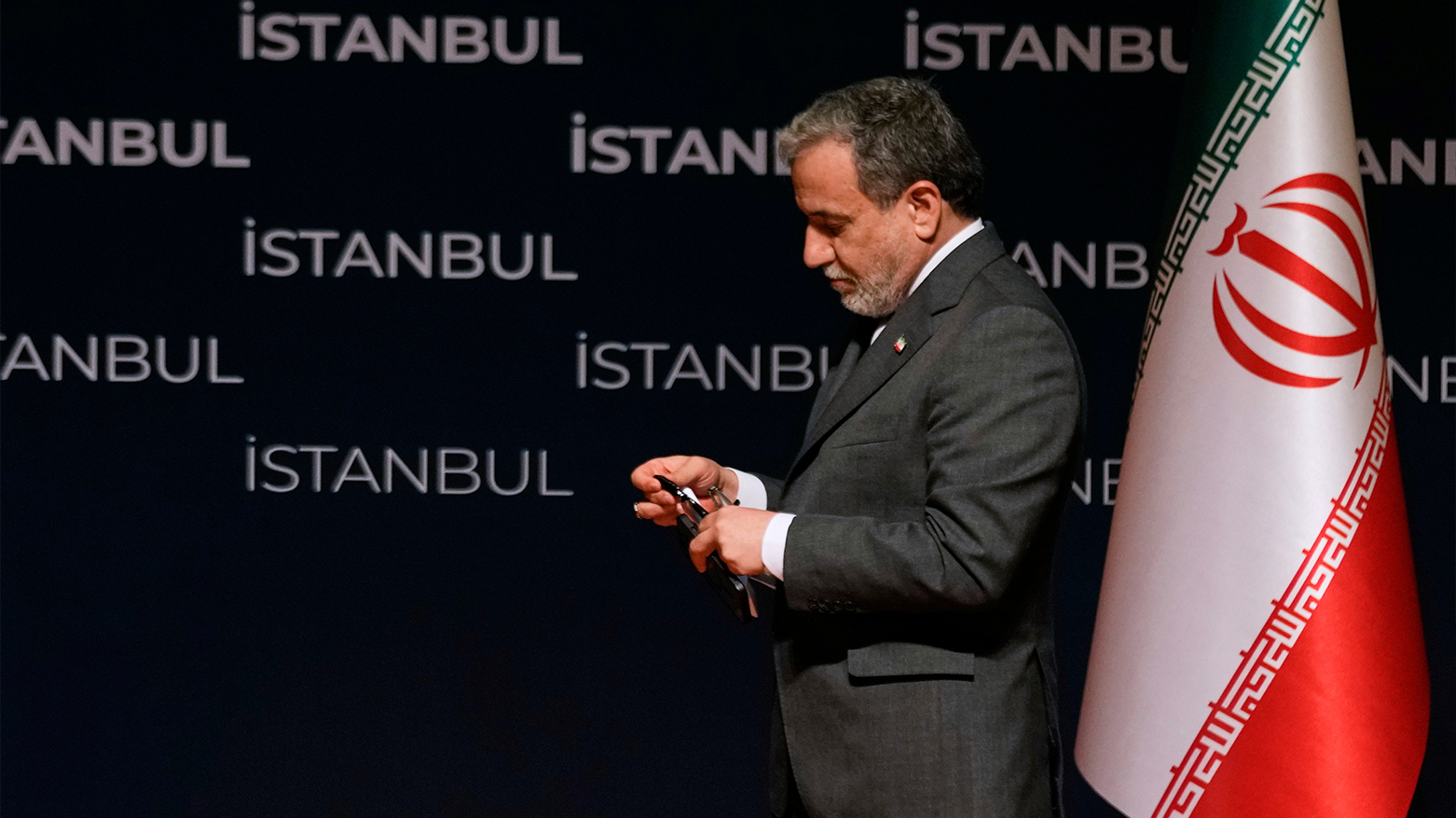 Iranian Foreign Minister Abbas Araghchi leaves a news conference, in Istanbul, Turkey, Sunday, June 22, 2025. (Photo: AP)