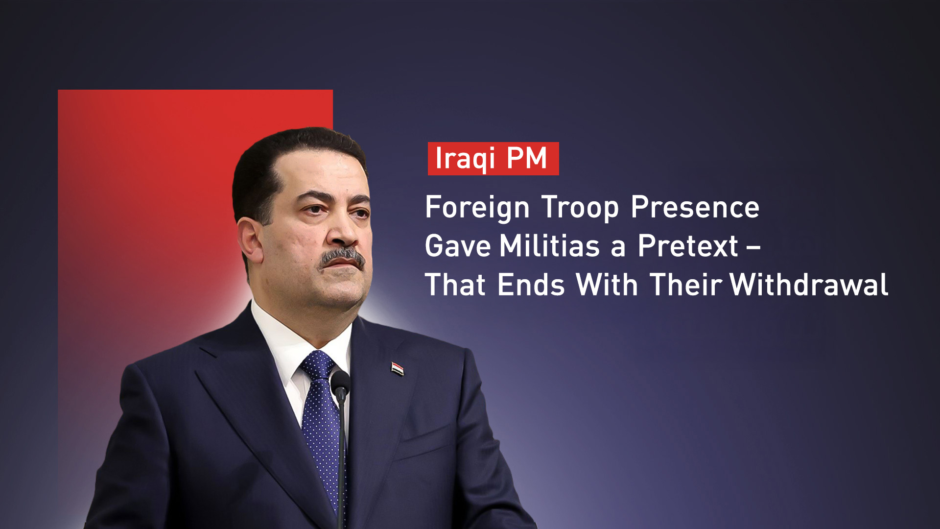 Iraqi Prime Minister Mohammed Shia Al-Sudani. (Graphics: Kurdistan24)