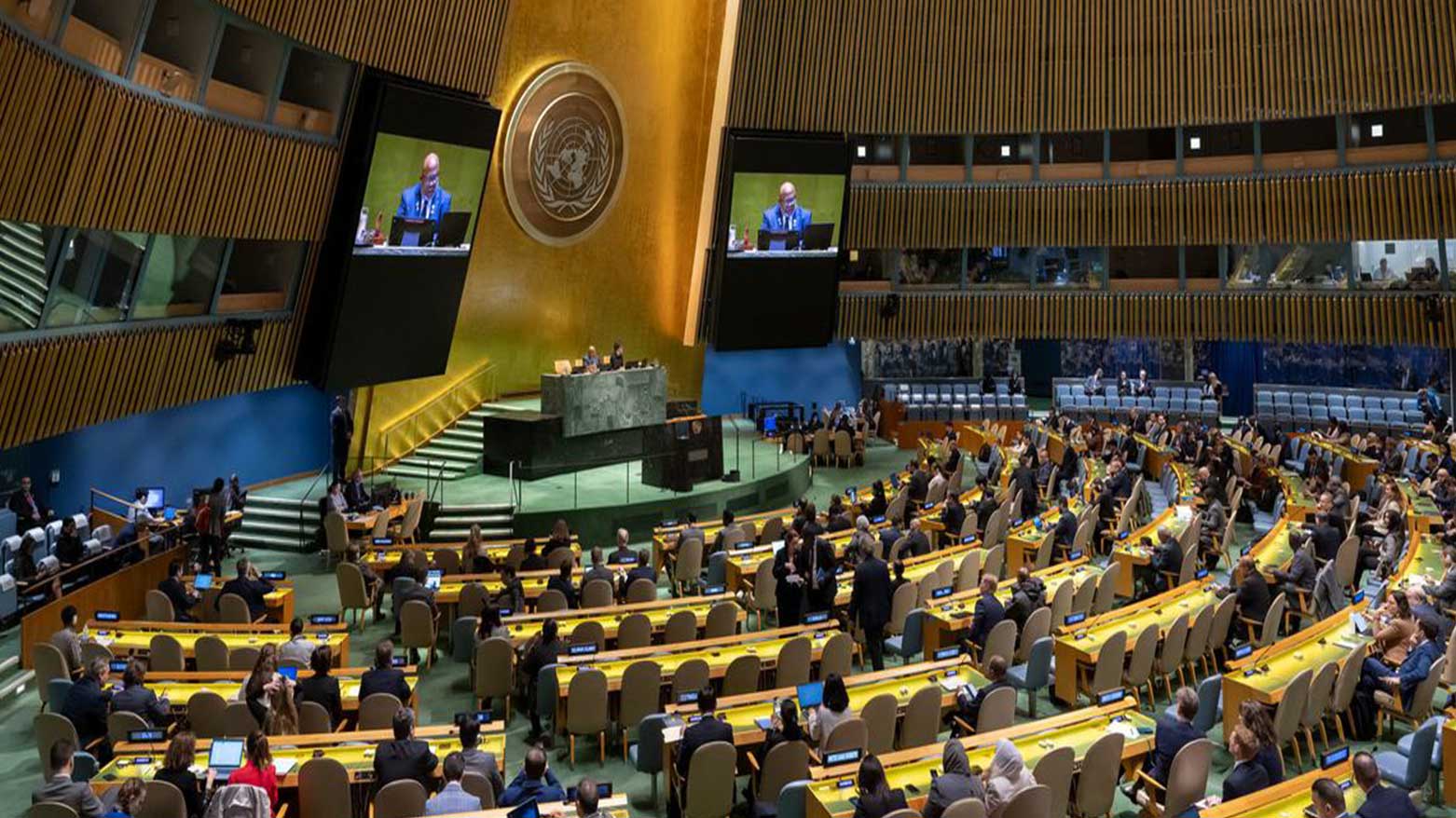 A wide view of the General Assembly conference at UN Headquarters. (Photo: UN)