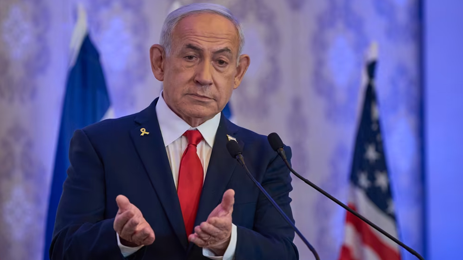 Israeli Prime Minister Benjamin Netanyahu speaks to the audience at a conference in Jerusalem, Sunday, Jul. 27, 2025. (Photo: AP)