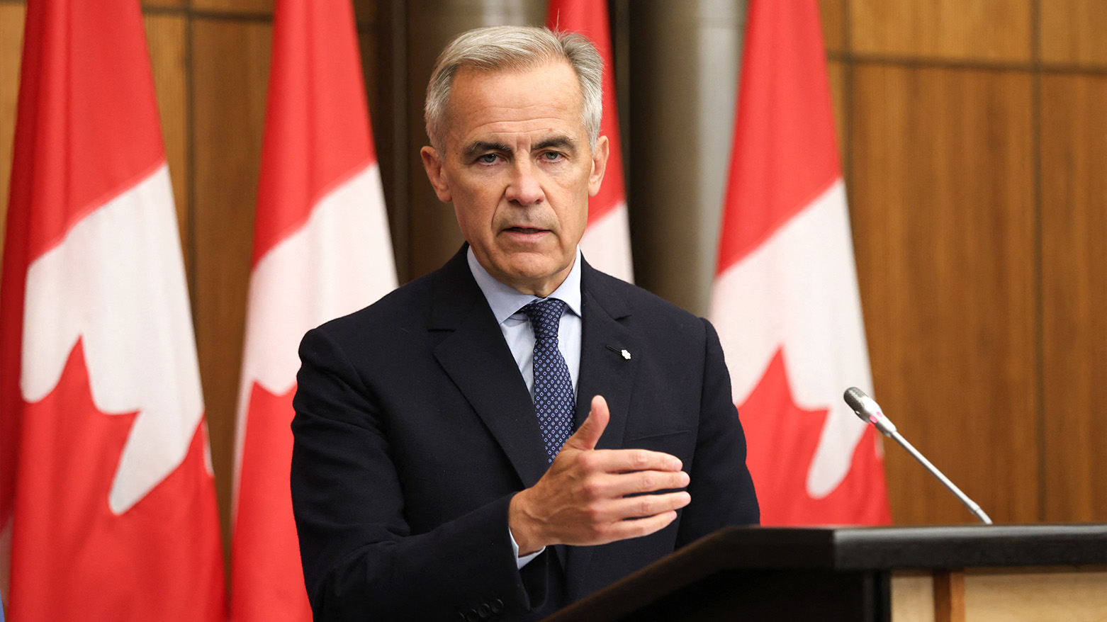 Canadian Prime Minister Mark Carney speaks during a press conference,  in Ottawa, Ontario, Canada on July 30, 2025. (Photo: AFP)