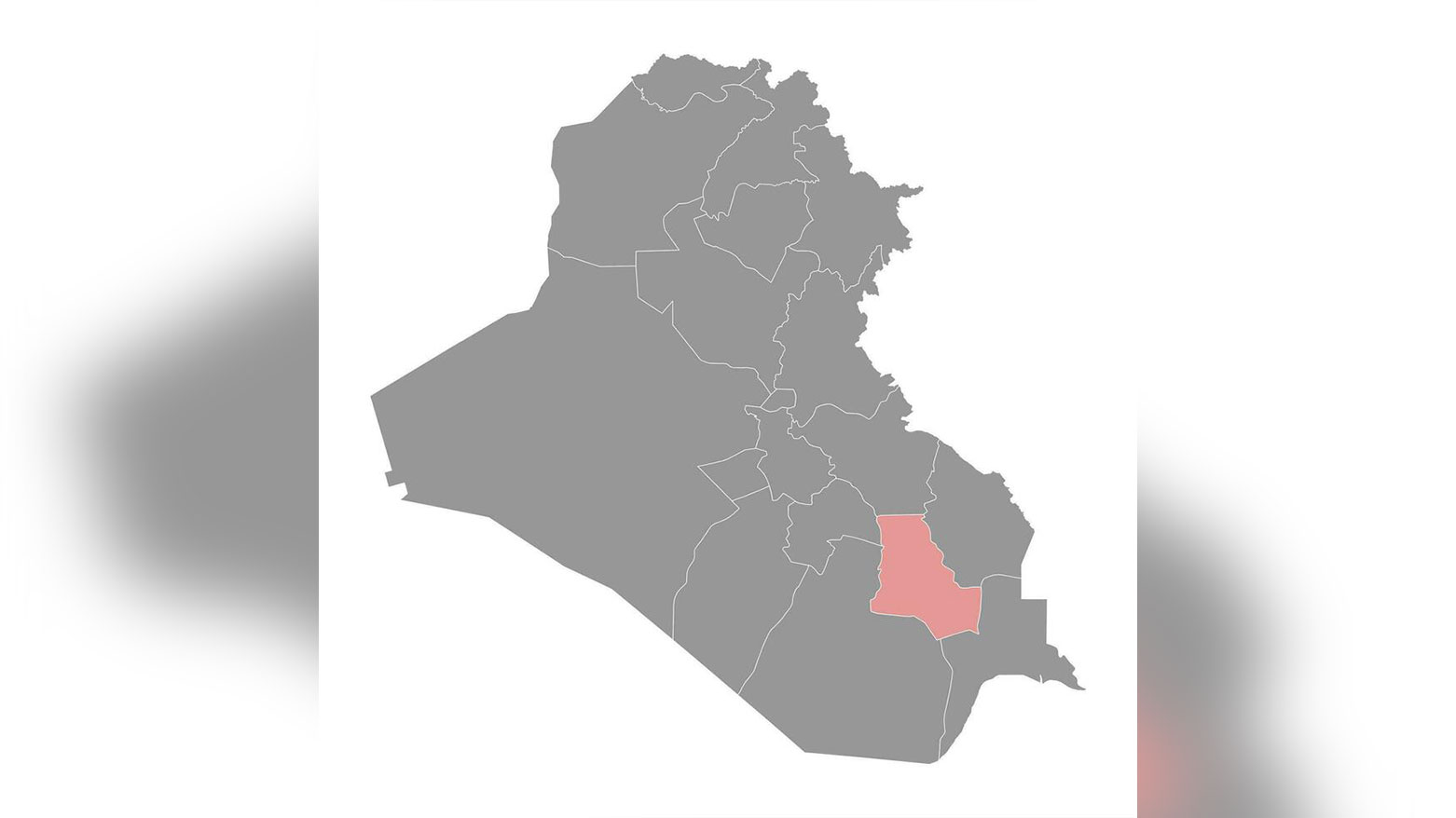 Dhi Qar Governorate map, administrative division of Iraq. (Photo: Vector illustration)