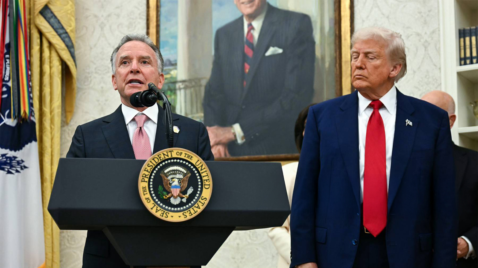 US Special Envoy to the Middle East Steve Witkoff (L) speaks as US President Donald Trump looks on, in Washington, DC, on May 28, 2025. (Photo: AFP)
