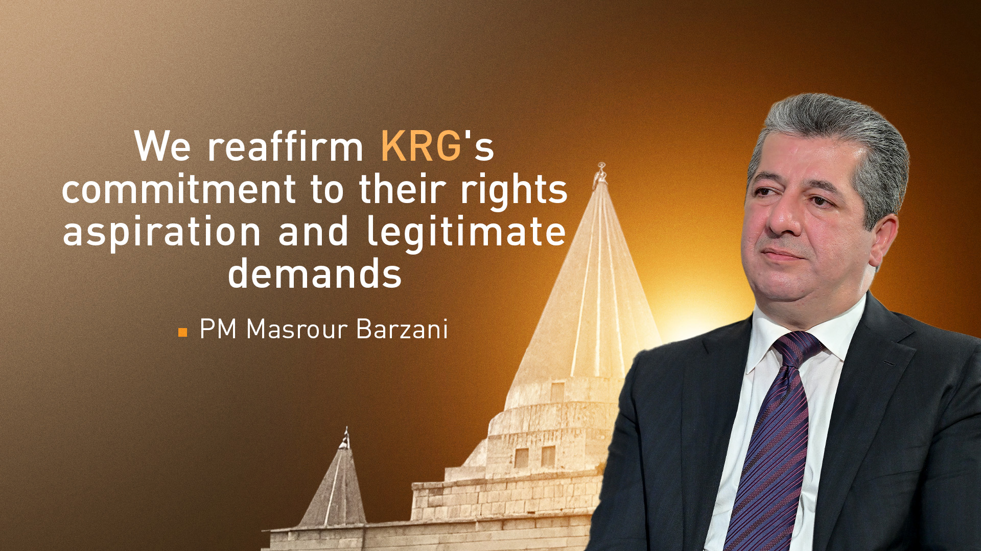 Kurdistan Region Prime Minister Masrour Barzani. (Graphic: Designed by Kurdistan24)