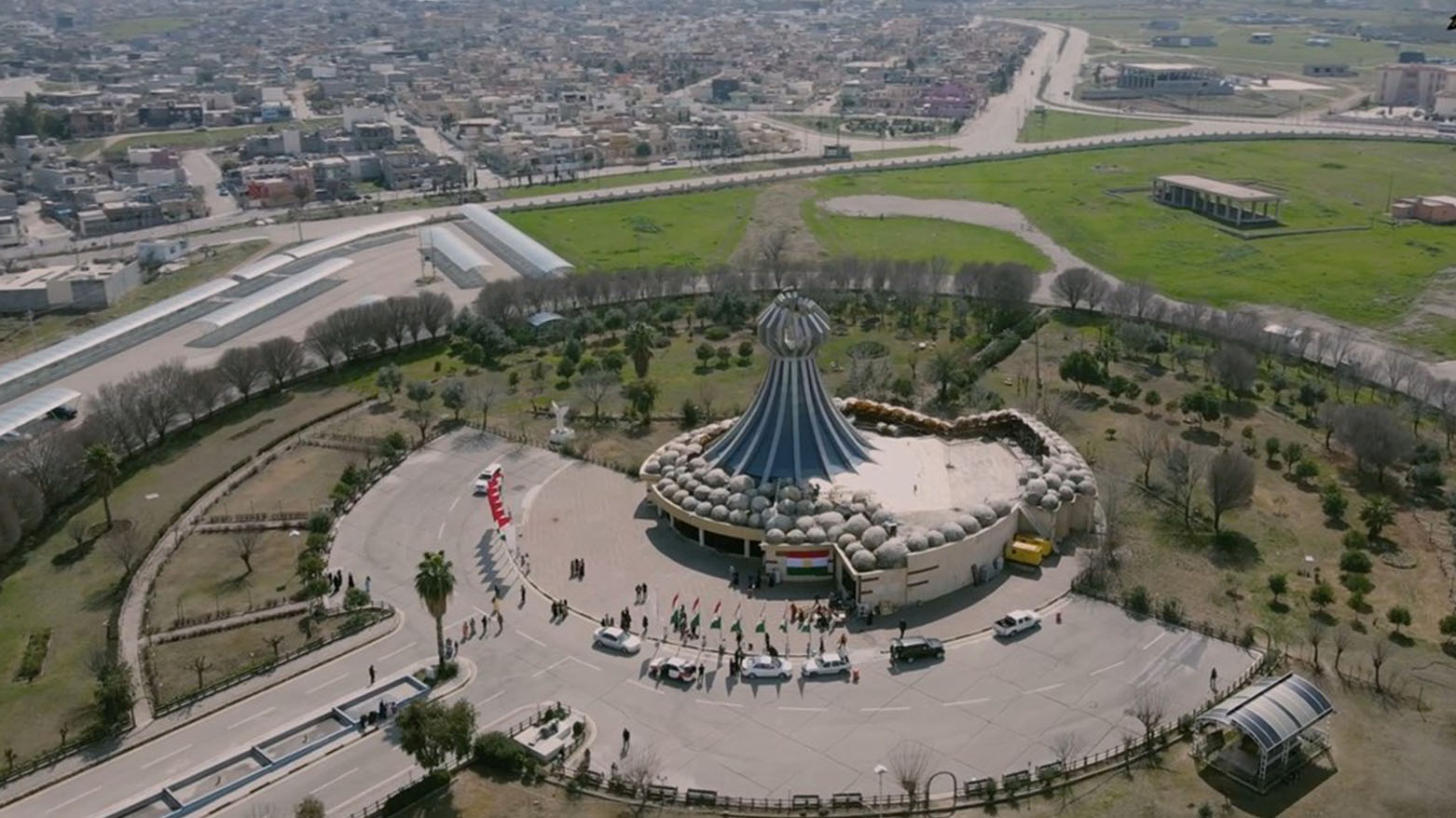 An aerial view of Halabja in the Kurdistan Region. (Photo: Kurdistan24)