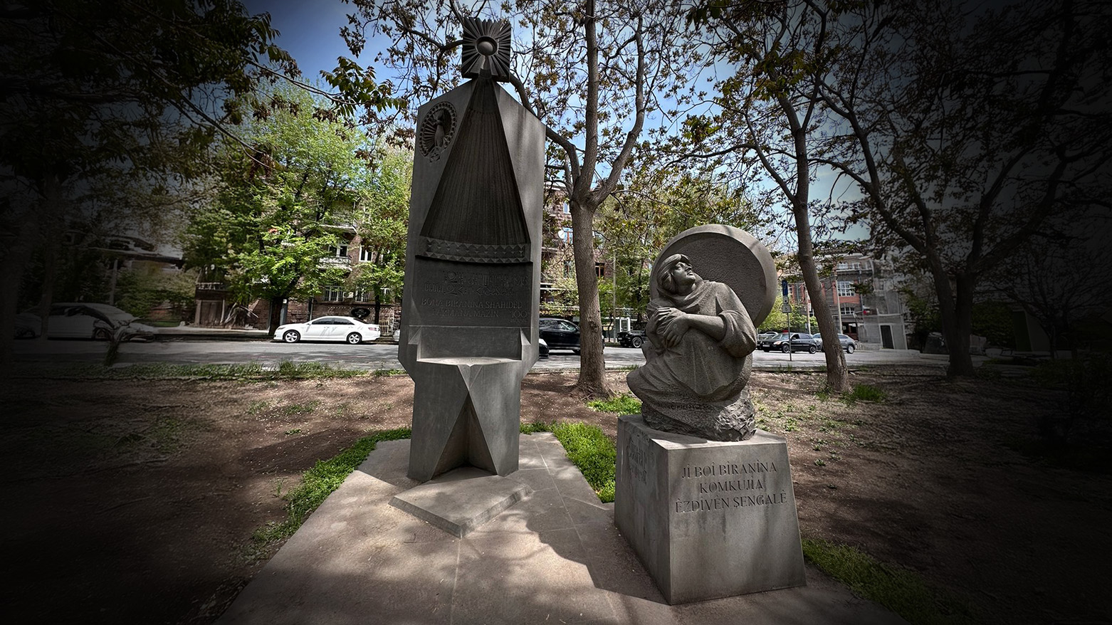 A monument in Yerevan, Armenia, honors Yazidi victims of the 2014 ISIS genocide, symbolizing remembrance and resilience since 2016.  (Photo sent to Kurdistan24)