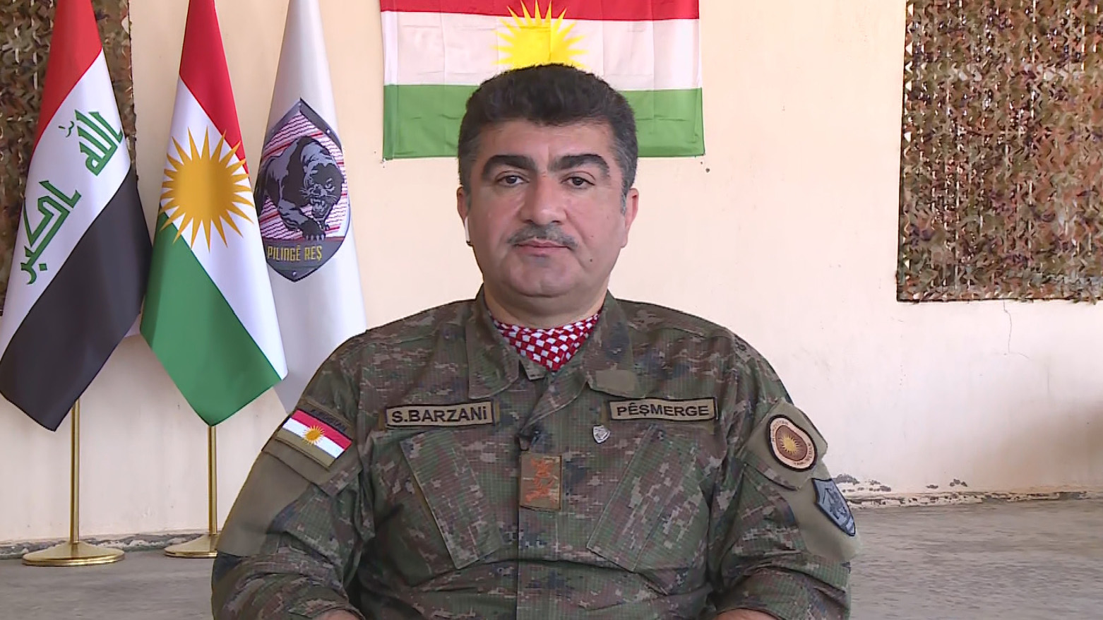 Sirwan Barzani, head of the Gwer-Makhmour frontline. (Photo: Kurdistan24)