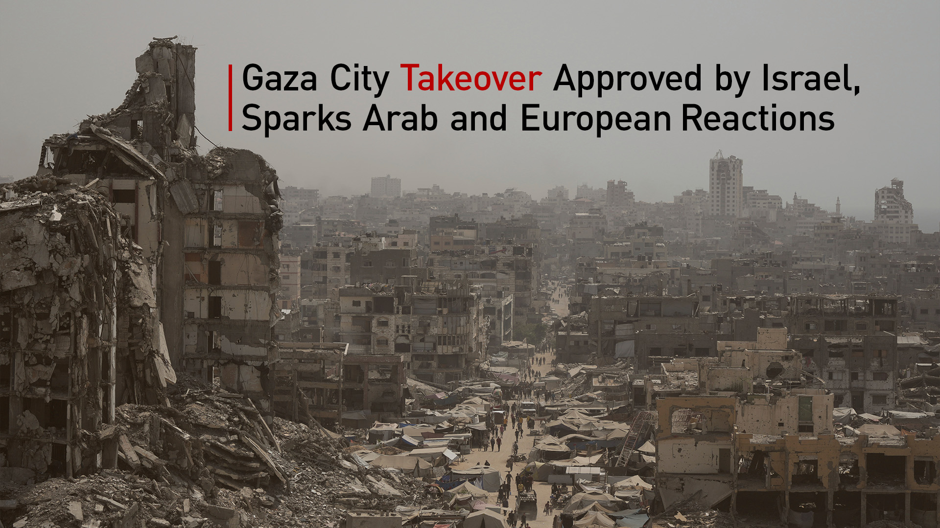 People walk past destroyed buildings after Israeli strikes in Gaza, July 29, 2025. (AP)