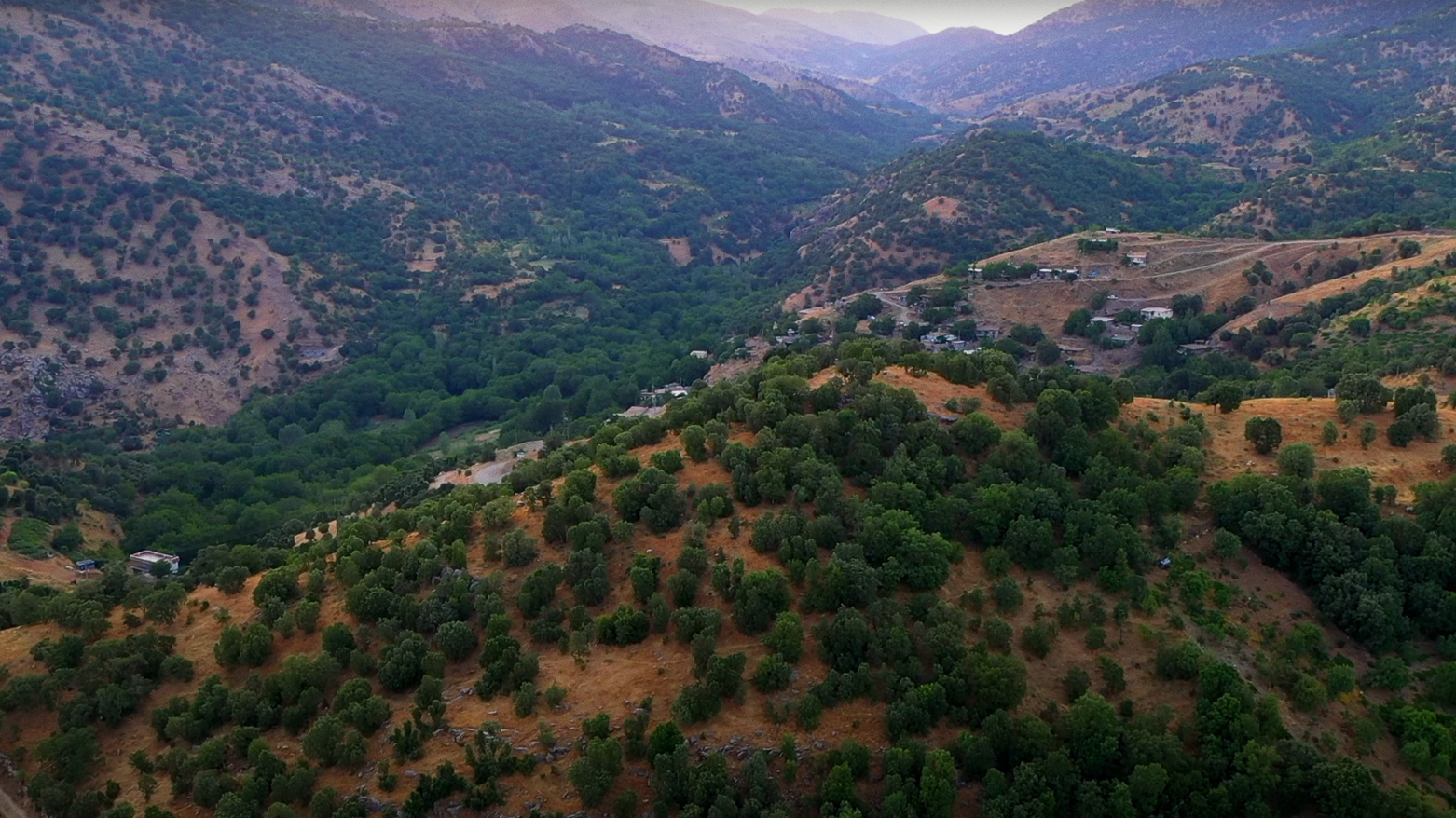 An aerial view of a village in Penjwen district, Sulaimani. (Photo: Social Media)