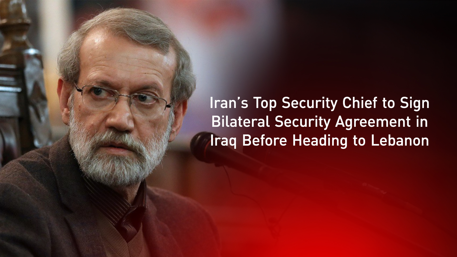 Head of Iran’s Supreme National Security Council, Ali Larijani. (Graphics: Kurdistan24)