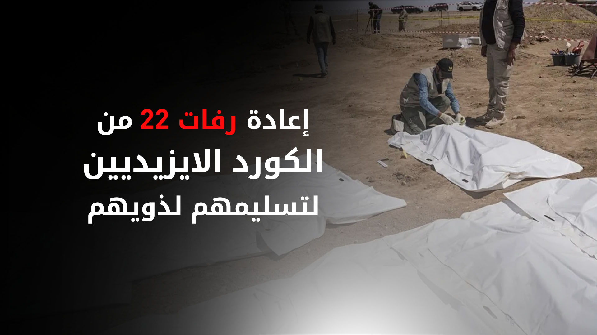 استعداداً لتسليمهم لذويهم في سنجار.. وصول رفات 22 إيزيدياً للطب العدلي في الموصل
