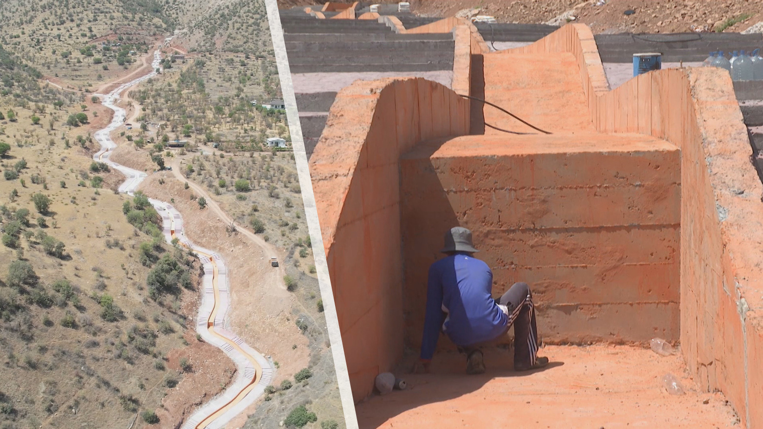 A worker is pictured at the project site in progress. (Photo: Kurdistan24)