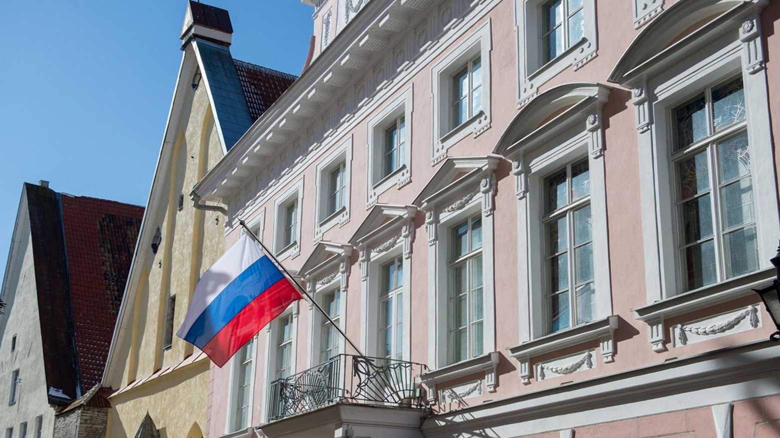 The Russian Federation Embassy in Tallinn, Estonia. (Photo: AFP)