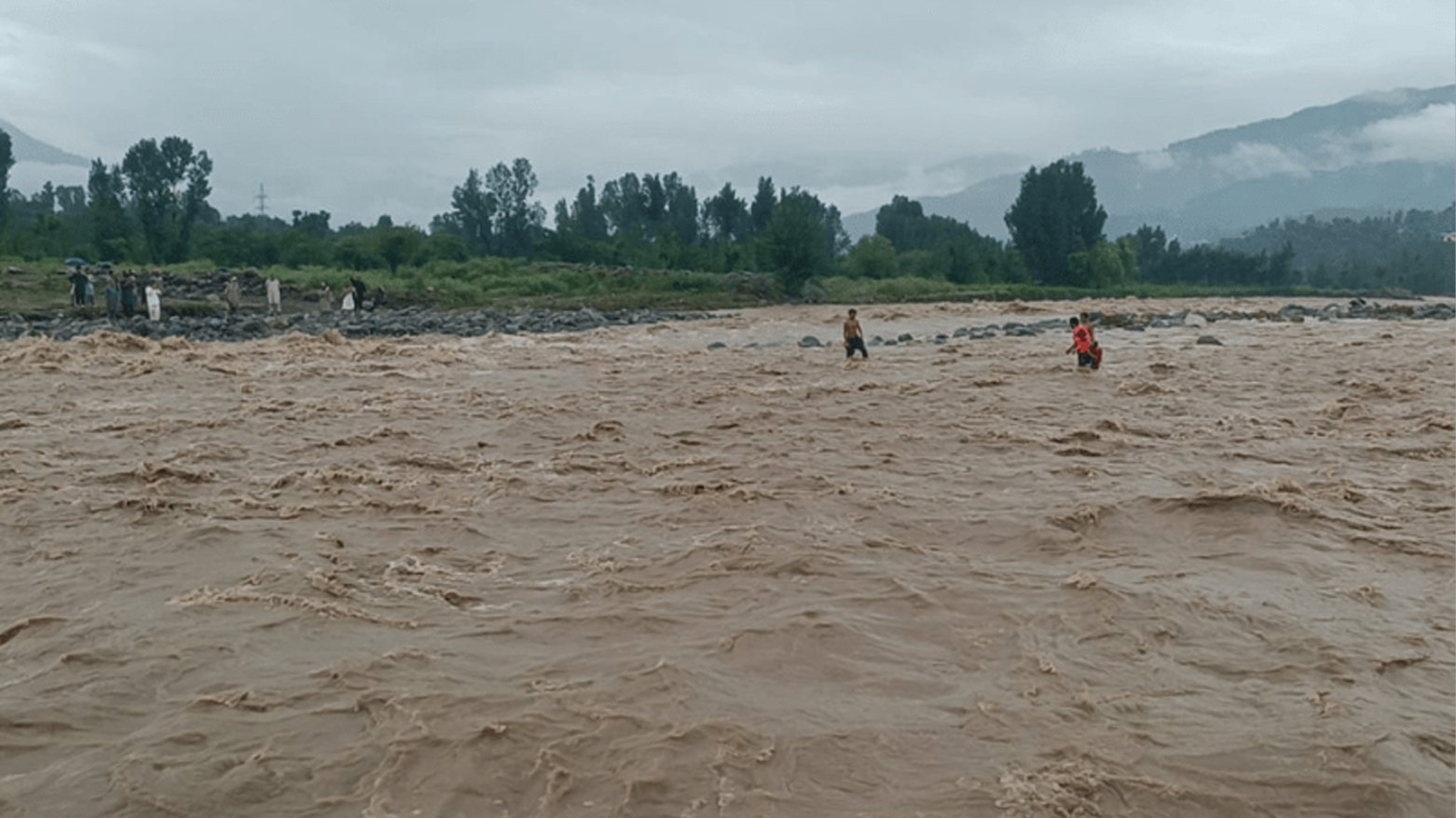 Rescue teams conduct a search operation in Swat after flash floods caused widespread devastation. (Photo: Dawn)